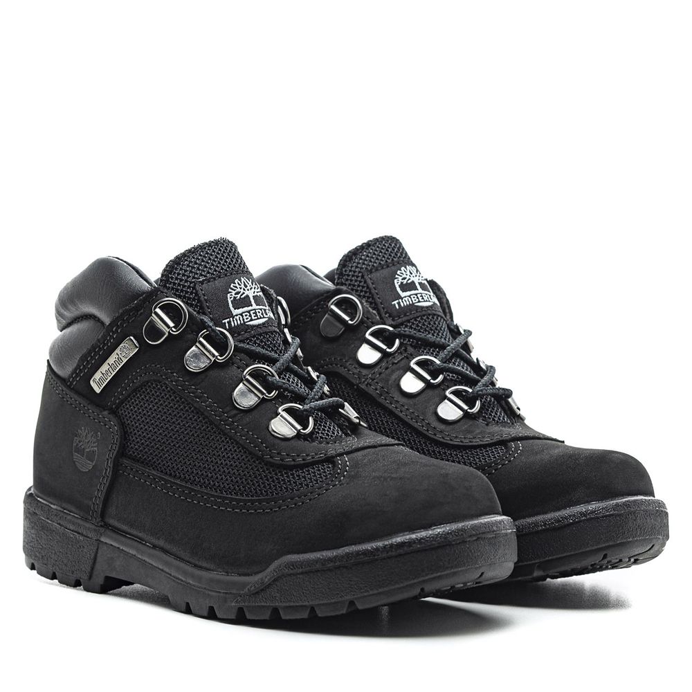 Botas de Nieve Timberland Niños Youth Leather/Fabric Mid Field Negras - Chile EKF-078149
